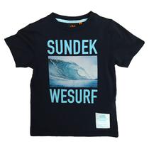 Camiseta Infantil Sundek Mini Taresh Tamanho 6 Masculino - Azul Marinho