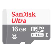 Cartao de Memoria Micro SD Sandisk Ultra 16GB 80MBS - SDSQUNS-016G-GN3MA