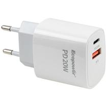 Adaptador USB-C e USB-A Ecopower EP-7038 20 W - Branco