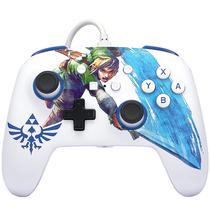 Controle Powera The Legend Of Zelda Master Sword Attack para Nintendo Switch - Branco/Azul