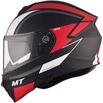 Capacete MT Helmets Genesis SV Cave A5 - Articulado - Tamanho L - com Oculos Interno - Matt Black Red