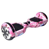 Scooter Star Wheels - Bluetooth - LED - 6.5 Polegadas - Rosa Camuflado