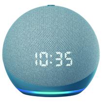 Caixa de Som Amazon Echo Dot 4 Geracao / Alexa / Relogio / Bluetooth - Azul