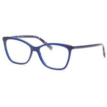 Oculos de Grau Max Mara 1305 Feminino, Tamanho 56-16-145 S6F, Acetato - Azul Marinho