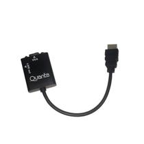 Adaptador HDMI para VGA Quanta QTHDV34 com Cabo Auxiliar - Preto