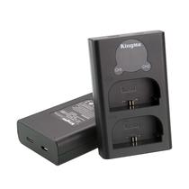 Carregador de Bateria Kingma LP-E6 LCD USB Duplo