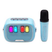 Mini Speaker / Caixa de Som Portatil Luo LU-3167 com Microfone / Bluetooth / Aux / USB / TF / Recarregavel - Azul Claro