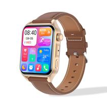 Smartwatch Blulory Glifo Ae Tela 1.78", Bluetooth, 240MAH, Android/Ios com Pulseira de Couro - Dourado