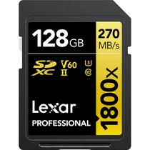 Cartão de Memória SD Lexar Professional 1800X Serie Gold 270-180 MB/s C10 U3 V60 128 GB (LSD1800128G-Bnnnu)