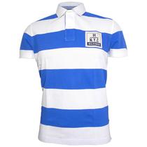 Camiseta Tommy Hilfiger Polo Masculino MW0MW00805-902 s Branco / Azul
