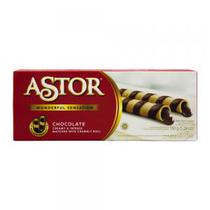 Canudinho Wafer Crocante Astor Recheio de Chocolate Caixa 150G