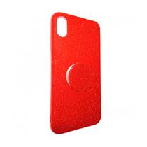 Ant_Capa iPhone XS 4LIFE Glitter/Popsockets Red