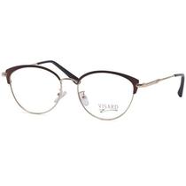Oculos de Grau Visard 1718 Feminino, Tamanho 52-16-139 C3 - Marrom e Dourado