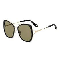 Oculos de Sol Givenchy 7031/s Anw E4 (55-19-140) Feminino Preto-Gold-Marrom