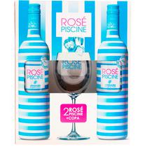 Vinho Kit 2 Rose Piscine + Copa Rose Piscine