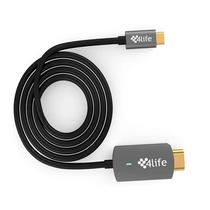 Cabo Adaptador USB-C / HDMI 4LIFE FL-HL / 4K / 60HZ - Cinza