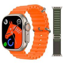 Relogio Smartwatch Blulory Glifo 9 Ultra Orange/Green