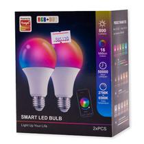 Lampada Smart LED Bulb RGB+CCT com 2 Pecas / 800 Lumens / App Tuya