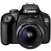 Camera Canon Eos 4000D Wi-Fi com Lente Ef-s 18-55 MM III - Preta