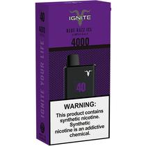 Vape Descartavel Ignite V40 4000 Puffs Grape Ice - 5% Nicotina Bateria Recarregavel 400 Mah