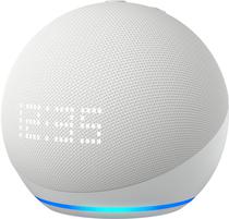 Speaker Amazon Echo Dot 5A Geracao With Clock - Glacier White