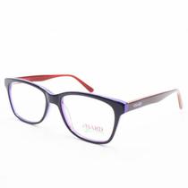 Oculos de Grau Feminino Visard CO5866 56-14-140 Col.02 - Roxo/Vermelho $