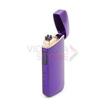 Isqueiro de Metal Eletrico Recarregavel Lighter USB 3603 - Roxo