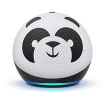Speaker Amazon Echo Dot Kids Edition Panda - com Alexa - 4A Geracao - Wi-Fi - Preto e Branco