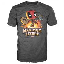 Camiseta Funko Pop Tees Marvel: Deadpool Max Effort - Tamanho GG