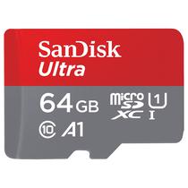Cartao Microsd de 64GB Sandisk Ultra SDSQUAR-064G-GN6MA de 100MB/s - Cinza/Branco