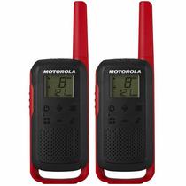 Walkie Talkie Ie Motorola T210 FRS / GMRS / 20 Milhas / Bivolt - Preto / Vermelho