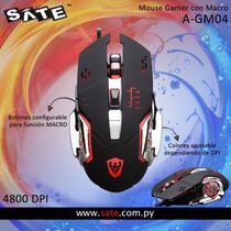 Mouse Sate A-GM04 c/Macro 6 Botoes Gaming RGB