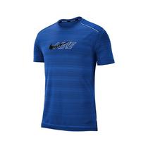 Camiseta Nike Masculina DRY Miler SS Flash Azul