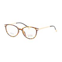 Armacao para Oculos de Grau Visard TR8009 C3 Tam. 49-18-138MM - Animal Print/Dourado