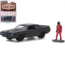 Carro Greenlight The Hobby Shop - Dodge Challenger Shakedown Tribute With Driver 97060-D - Ano 1971 - Escala 1/64