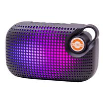 Caixa de Som / Speaker Mobile Multimedia MS-2222BT com Bluetooth / FM Radio / USB / TF / LED Color Full / Recarregavel - Preto