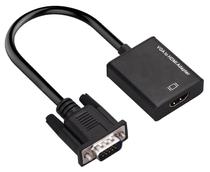 Adaptador VGA A HDMI com Audio 1080P/720P HLD Preto