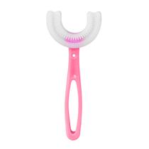 Escova de Dentes Infantil - Formato U - 3 A 6 Anos - Rosa
