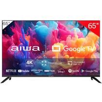 Smart TV Qled de 65" Aiwa AW65B4QFG 4K Ultra HD com Wi-Fi/HDMI/Google TV/Bivolt - Preto
