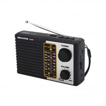 Mini Radio Portatil Megastar RX28BT com Bluetooth / USB / FM / AM / TF - Preto