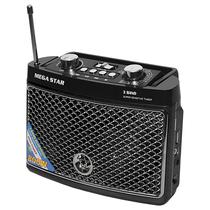 Radio Portatil AM/FM/SW Megastar RX-751BTN 800 Watts P.M.P.O com Bluetooth Bivolt - Preto