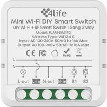 Interruptor Inteligente 4LIFE FLMINIWRF2 1 Gang Wi-Fi RF - Branco