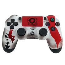 Controle para Console Play Game Dualshock - Bluetooth - para Playstation 4 - God Of War Red And White - Sem Caixa