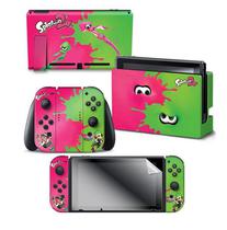 Adesivo para Nintendo Switch Splatoon 2 Pink VS Green 022187 com 3 Adesivos