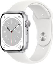 Apple Watch S8 (GPS) Caixa Aluminio Silver 45MM Pulseira Esportiva A2771 MP6N3BE Sem Lacre
