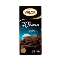 Chocolate Valor 70% Cacao Sal Mediterraneo 100GR