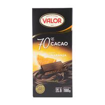 Chocolate Valor 70% Cacao Con Naranja 100G