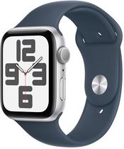 Apple Watch Se 2 (GPS) Caixa Aluminio Silver 40MM Pulseira Esportiva Storm Blue M/L A2722