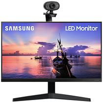 Monitor LED de 22" Samsung LS22F350FHLXZX Full HD Bivolt + Webcam Argomtech Cam 20 ARG-WC-9120BK HD