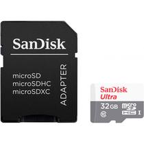 Ant_Cartao de Memoria Sandisk Ultra SDSQUNR-032G-GN3MA - 32GB - Micro SD com Adaptador - 100MB/s